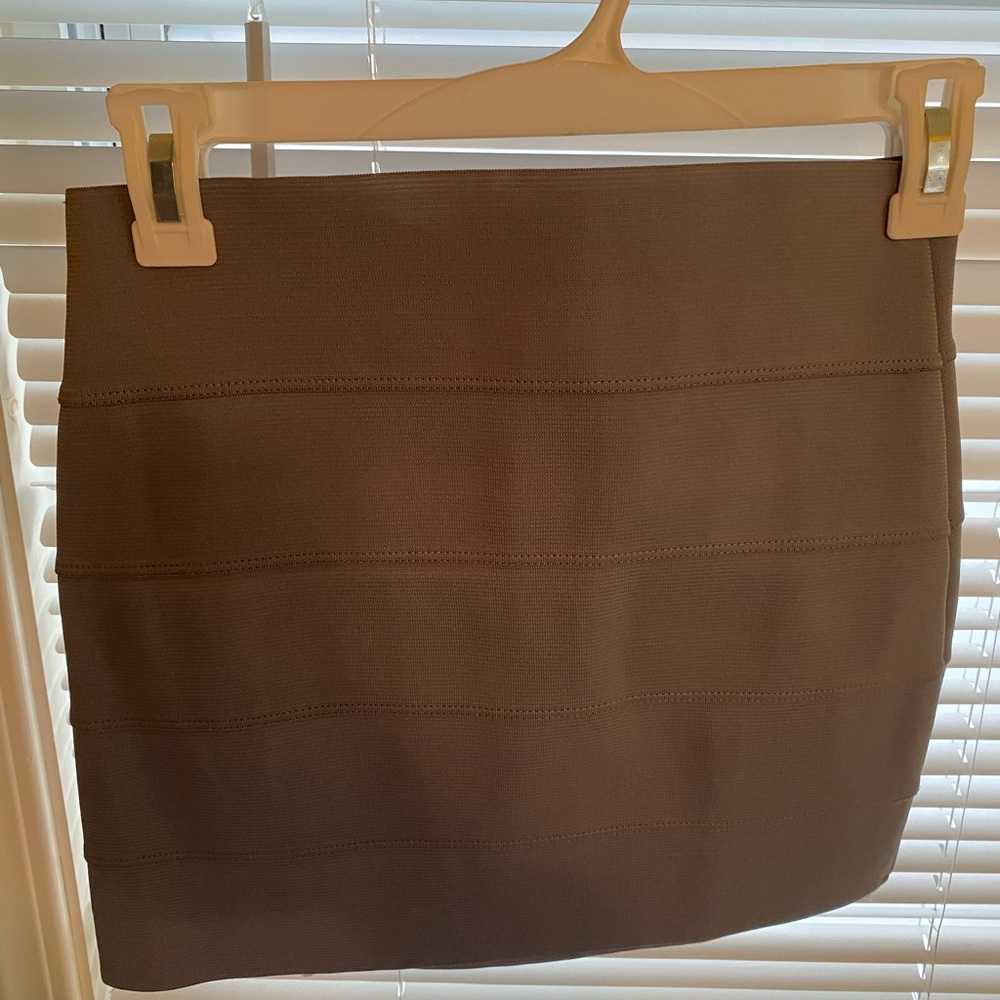 Stretchy grey body con skirt